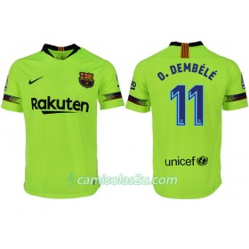 Camisolas de Futebol FC Barcelona O. DEMBELE 11 Equipamento Alternativa 2018/19 Manga Curta